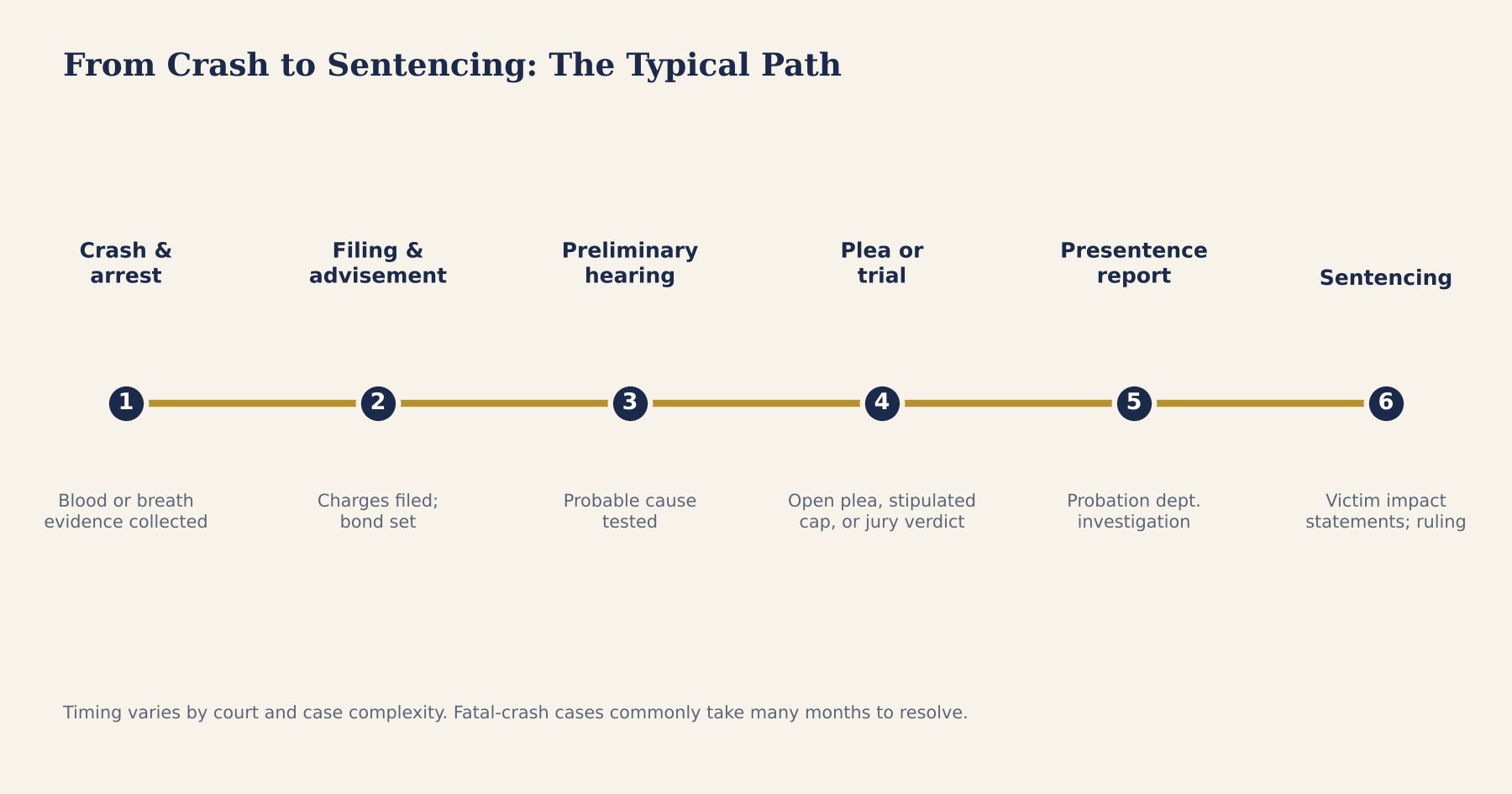 A typical path through a Colorado fatal DUI case.